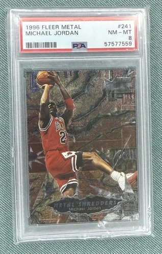 1996 FLEER METAL PSA 8 MICHAEL JORDAN CARD #241