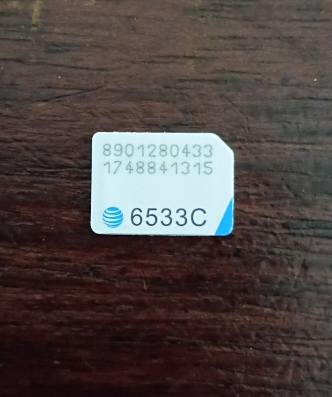AT&T sim card  6533C