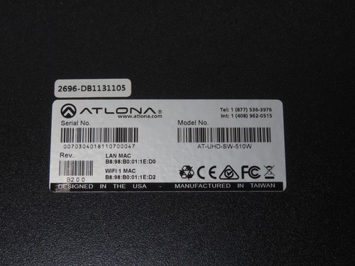 Atlona AT-UHD-SW-510W-EU Matrix Switcher - Picture 2 of 6