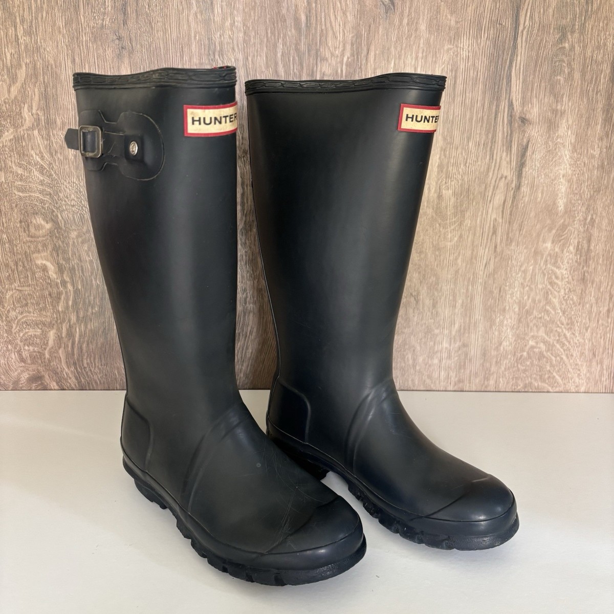 Hunter Long Navy Blue Wellies Size Child Kids Girls UK