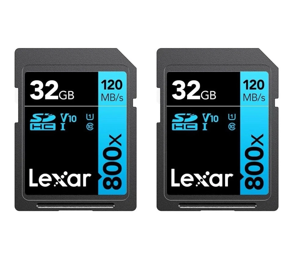 Lexar High-Performance 800x 32GB (2-Pack) SDHC UHS-I Memory Cards 120MB/s Read - Image 2 of 4