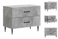 Nachttisch Nachtschrank Nachtkommode Betongrau 62X34,5X47,5 Cm Holzwerkstoff