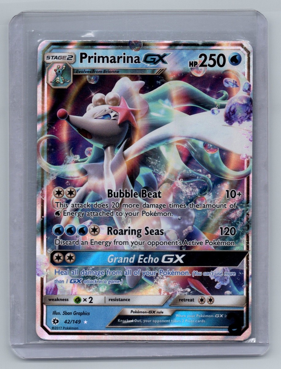 Primarina GX 42/149 Sun & Moon Ultra Rare Holo Pokemon Card LP | eBay Primarina GX 42/149 Sun & Moon Ultra Rare Holo Pokemon Card LP | eBay