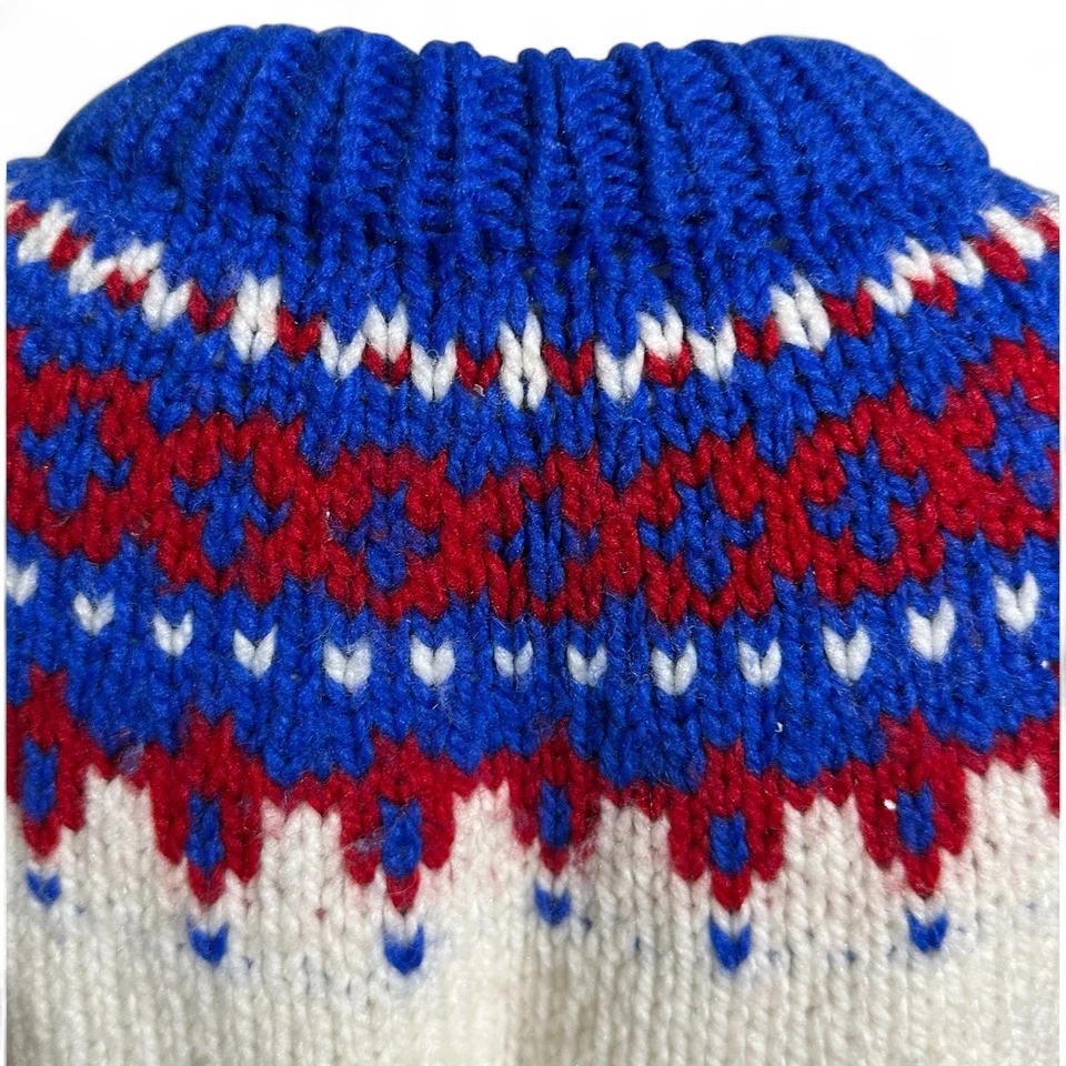 Винтажный ручной работы Fair Isle лыж свитер молодежный размер 7-8 девочка или мальчик зима - Изображение 4 из 4