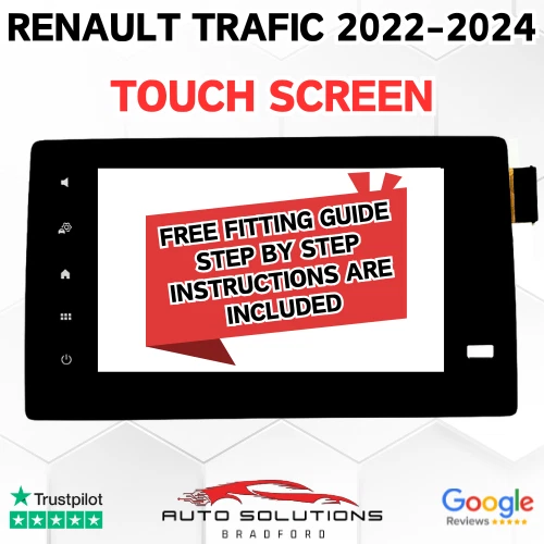 RENAULT TRAFIC 2022 2023 2024 TOUCH SCREEN DIGITIZER RADIO MEDIA UNIT SAT NAV