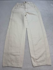 Free People We The Free Aster Straight Jeans Women's 28 Cream High Rise Denim