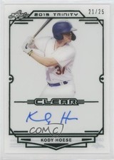 2019 Leaf Trinity Clear Auto Green 21/25 Kody Hoese #CA-KH1 Auto 9cf