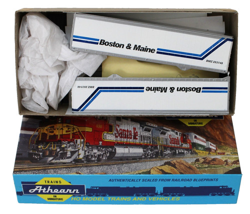 Kit de remolque Athearn 05169 HO 40' paquete de 2 BM Boston y Maine nuevo en caja '99 | Condition: New