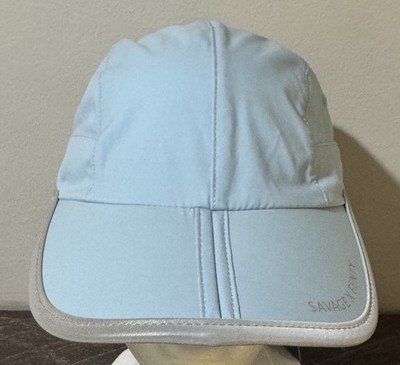 Savage X Fenty Runners Hat Women s Foldable Reflective Adjustable Blue NEW
