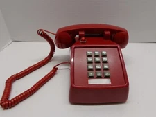 Bittel HA9888(25)T Red Home Telephone with buttons, Data and Phone Line In, New