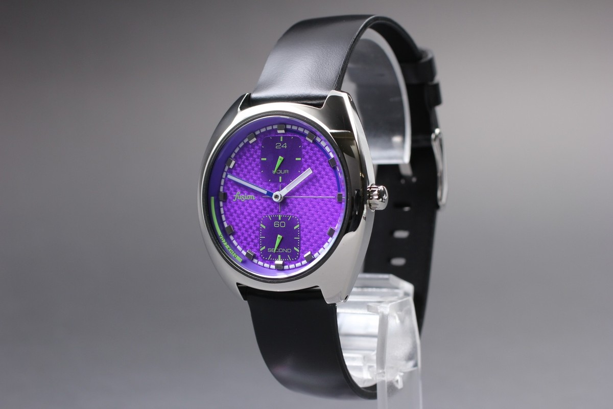 RARE Seiko Alba Fusion VD77-KHF0 Small Second Purple Luminous Mens