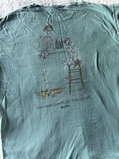 Vintage 90s Sea Dog T Shirt Large L Dalmatian Dog Pirate Beer Mint Green Maine