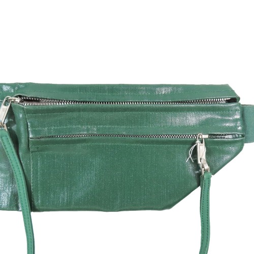 Borsa a tracolla 18Ss Rick Owens Dirt Age marsupio vita tracolla pelle verde 2507TY - Foto 4 di 7