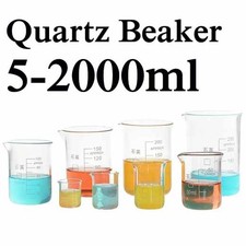 5-2000ml teaching glassware Laboratory beaker Lab Quartz 0℃-1450℃ Chemistry