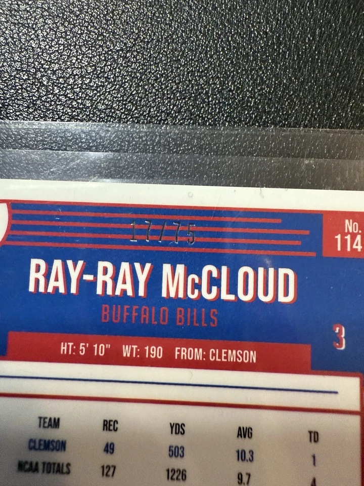 2018 Panini Optic Ray-Ray McCloud /75 & 2024 Wild Card Jordan McCloud 1/25 B End - Image 3 of 4