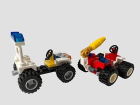LEGO City 30010 Fire Chief & 30013 Police Lot 2010 Retired Complete w/ Minifigs