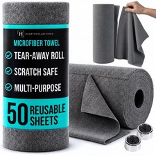 Microfiber Cleaning Cloth Roll Tearaway 50 PCS Tear Away Towels Reusable 