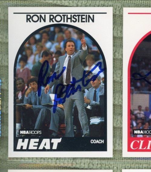 1989-90 HOOPS #172 Ron Rothstein Miami Heat SIGNED AUTOGRAPHED CARD