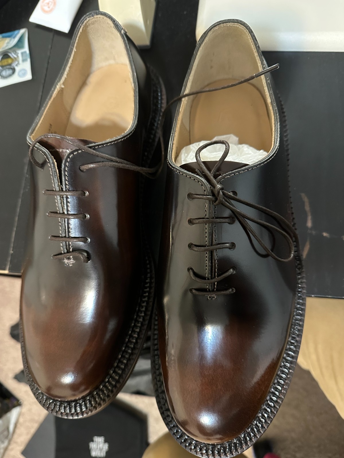 Brand New GRENSON Triple Welt Whole cut Michael DK Brown US Size 10.5 / UK 9.5