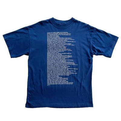 Jenny Holzer T-Shirt Truisms HEARTLAND Navy XL 1990s