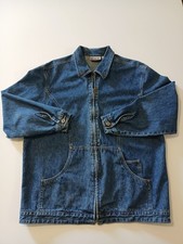 Bill Blass Denim Jacket Vintage 100 Cotton Size L Button Up Front Pockets