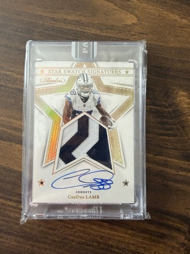 2023 Panini Flawless CeeDee Lamb White Box 1/1 Patch Auto