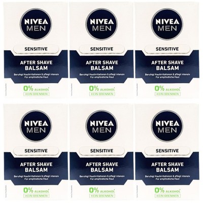 Nivea MEN After Shave Balsam Sensitive Für Empfindliche Haut 6er Pack (6x 100ml)