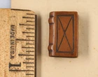 Rare Civil War Andersonville Prison Folk Art Wood Carving Tiny Book IDed Soldier