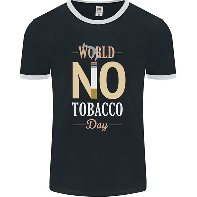 World No Tobacco Day Anti Smoking Fags Herren Ringer Maglietta FotL