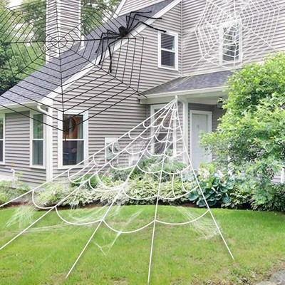 Spooky Giant Spider Web Indoor Outdoor Halloween Party