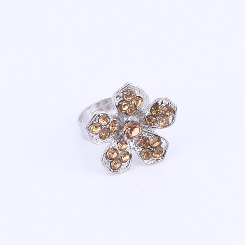 Conjunto de joyería de regalo de boda para mujer con flores de cristal - Imagen 67 de 106