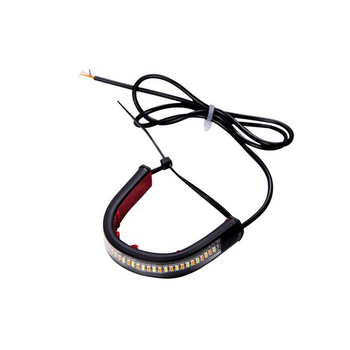 Amber White LED Fork Turn Signal Indicators Blinkers Light Strips For Motorcycle - Picture 8 of 12