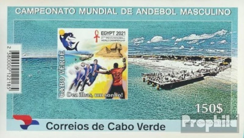 Cabo Verde Bloque 51 (completa edición) nuevo con goma original 2021 balonmano-W - Imagen 1 de 1