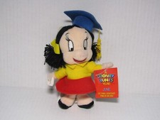 Looney Tunes Year June 7" Petunia Pig Graduate Graduation Bean Bag Plush WB