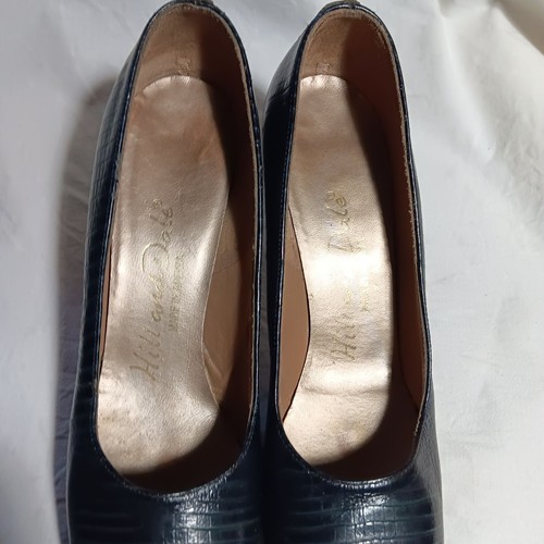 Vintage Womens Iguana Swing Pumps Shoes 7.5 AA 50s Cobalt Blue HILL & DALE - Picture 9 of 10