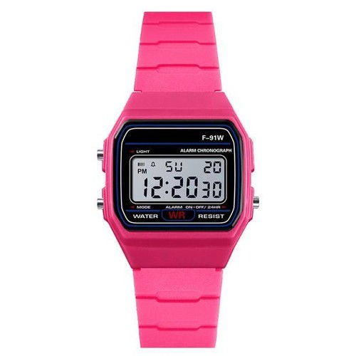 Orologio Cronometro F 91W Classico Cinturino Resina Digitale Cronografo Sport Unisex Uomo - Foto 13 di 20