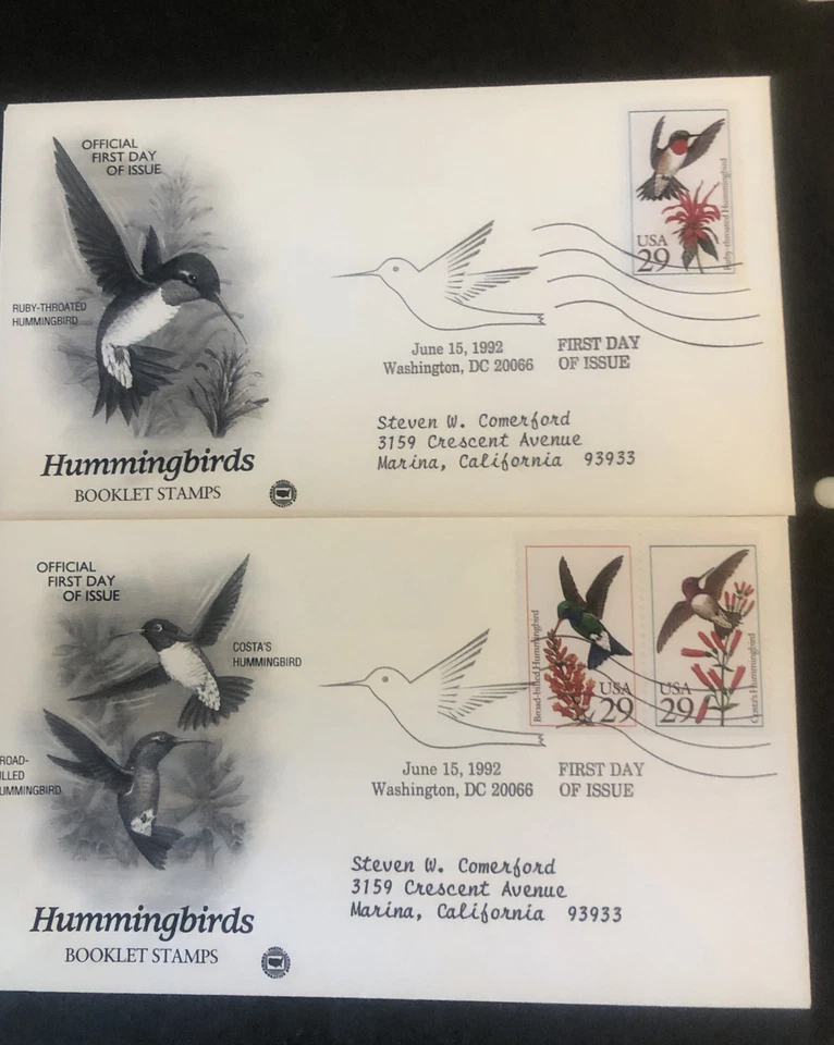 Colección de Cubierta Primer Día Aa 39 Centros Colibríes Espacio M-106 Foto 2 de 4