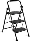 3-Step Folding Ladder Lightweight Steel with Anti-Slip Pedals for Home & Office