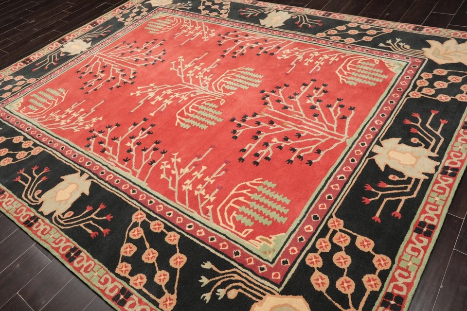 LoomBloom Multi Size Coral Handmade Donegal Art & Crafts Wool Area Rug - Image 3 of 4