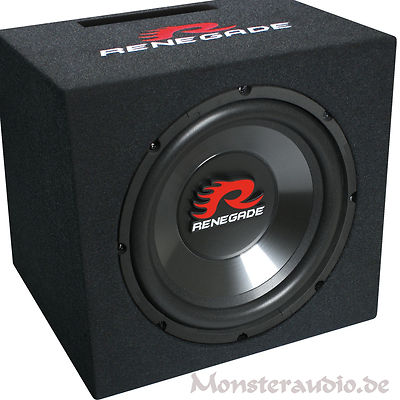 Renegade RXV-1200 30cm Subwoofer 600 Watt 12'' Bassreflex Basskiste PKW Bassbox
