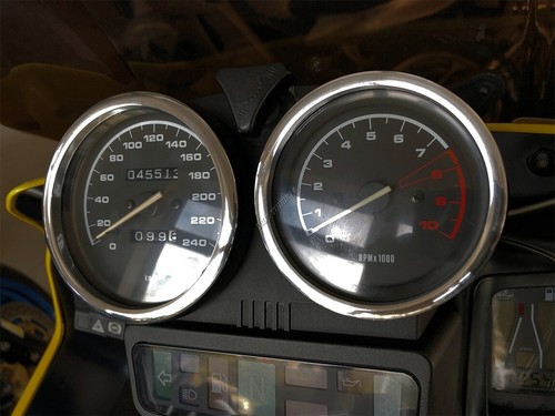 Fits: BMW Motorbike R 1100 GS 2-Teilig Poliert Aluminium Tachoringe Tacho Ringe - Picture 7 of 10