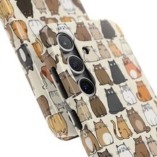 Cartoon Cats Phone Case  Durable Cover for iPhone  Samsung Smartphones