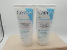 Lot Of 2 CERAVE SA RENEWING FOOT CREAM 88ML 3 Oz Fragrance Free For Dry Cracked 