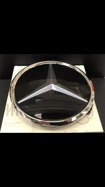 Genuine Mercedes-Benz Black Radiator Grille Star Badge Emblem 