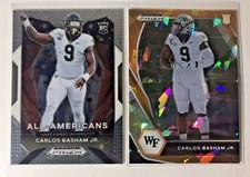 Lot 2x 2021 Prizm Draft Picks Carlos Basham Jr ORANGE CRACKED ICE & All American