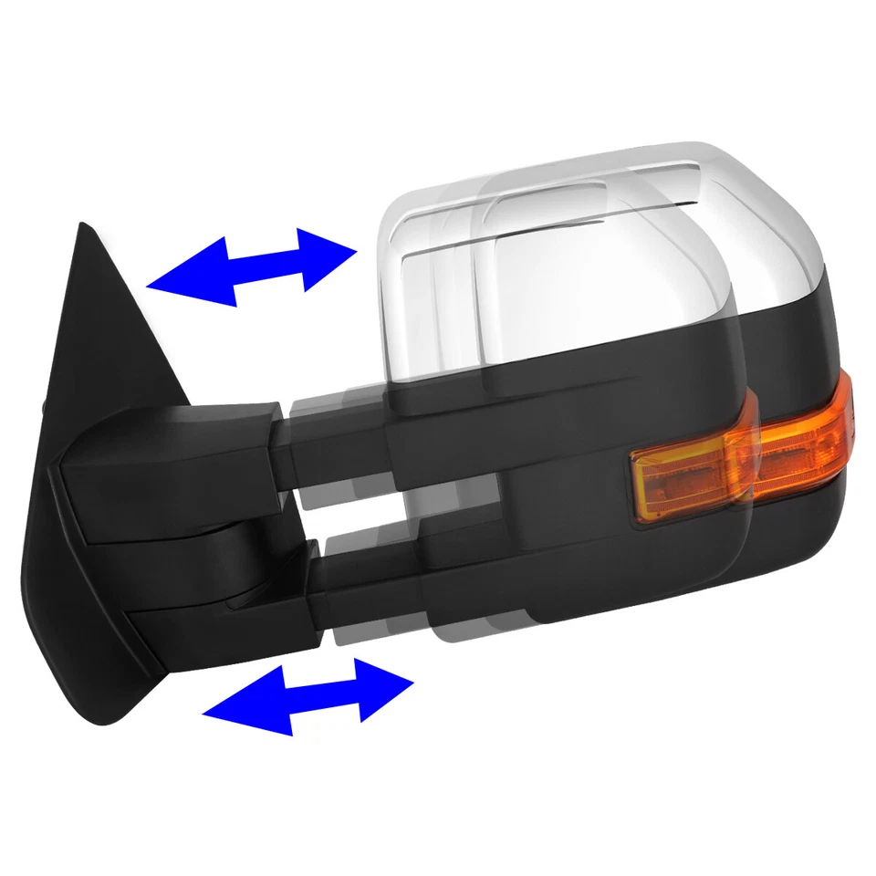 FOR 2004-2014 FORD F150 POWERED TOWING MIRROR W/HEATED+LED SIGNAL/PUDDLE LIGHT - Image 3 of 4