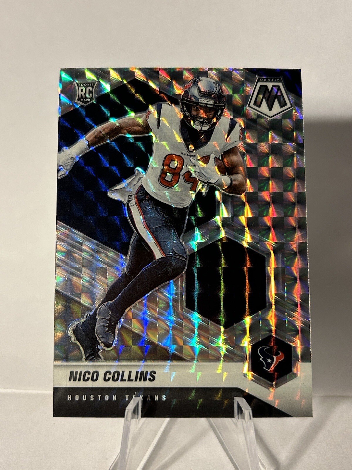 2021 Panini Mosaic Nico Collins Rookie Silver Mosaic Prizm #330 Houston Texans