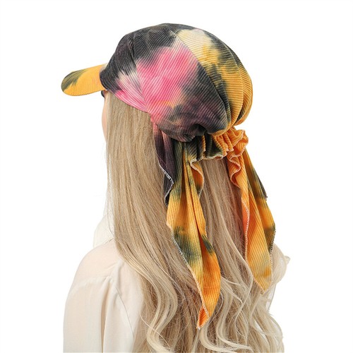 Mujeres Pre-atado Turbante Quimio Gorras Ala Sombrero Gorro Pérdida de Cabello Hiyab Envoltura Pañuelo - Imagen 26 de 36