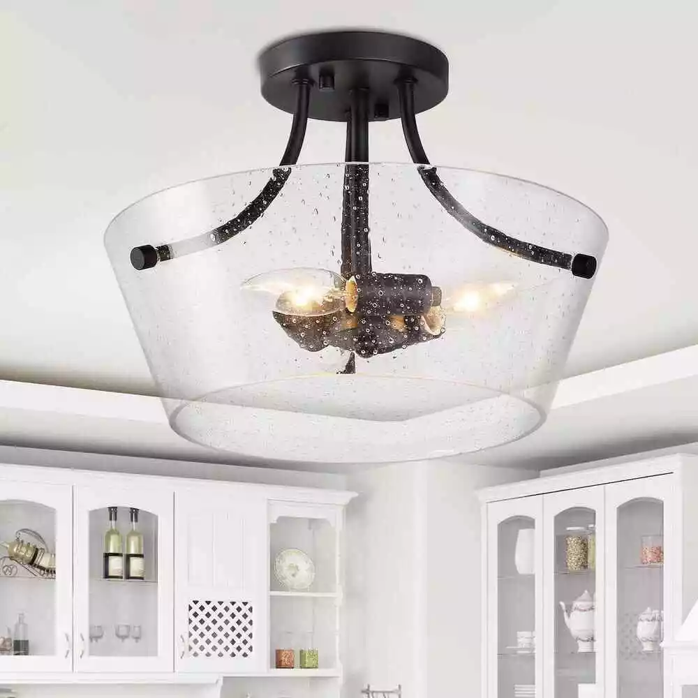 Semi flush 2024 mount farmhouse light