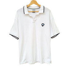 Nike White Casual Polo Shirt Retro Y2K - Size Men's XL